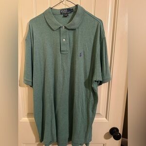 Men's Green Polo Shirt with Embroidered Logo